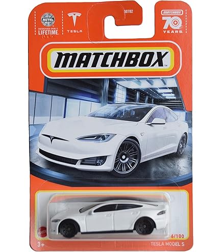 Amazon.com: Matchbox Tesla Model Y, red 70 Years : Toys & Games