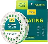 SF Flying Line WF7F Floating Line 90ft Spring Green Welded Loop Weight Forward view 1