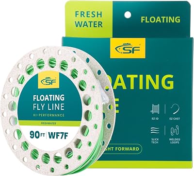 SF Flying Line WF7F Floating Line 90ft Spring Green Welded Loop Weight Forward