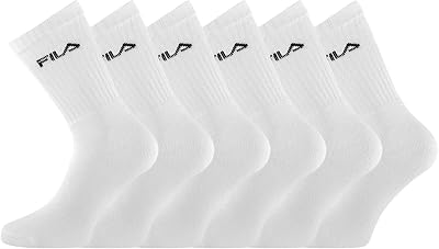Calzini Uomo e Donna 39-42, Cotone Rigenerato Set di 6, Bianco