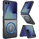 Casewind Magnetic for Samsung Galaxy Z Flip 7 Case[Compatible with Magsafe] | [16FT Military Drop Protection] Slim Translucent Matte Shockproof Protective Phone Case for Samsung Z Flip 7,6.9",2025,Black