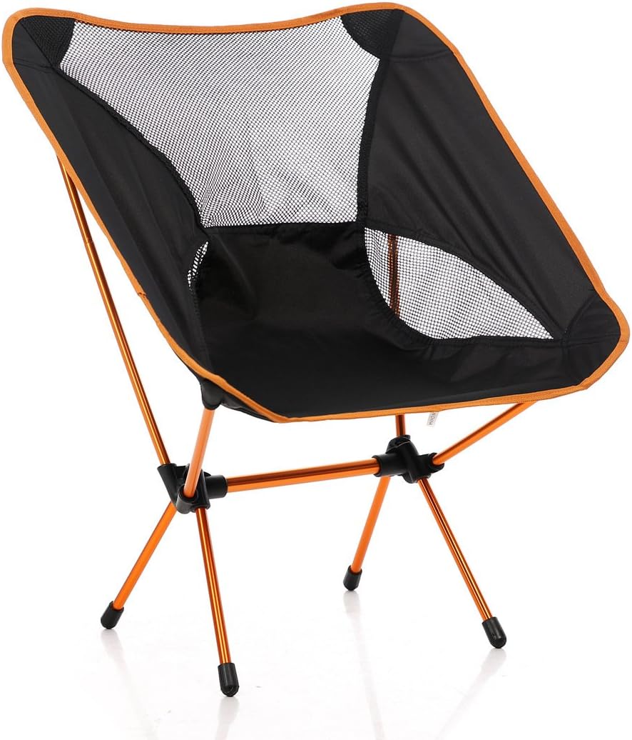COTOXO Portable Folding Camp Chairs Ultralight Backpacking Travel Chair with Carry Bag, Compact & Heavy Duty for Camping Picnic Beach Festival Hiking Fishing Outdoor Activities