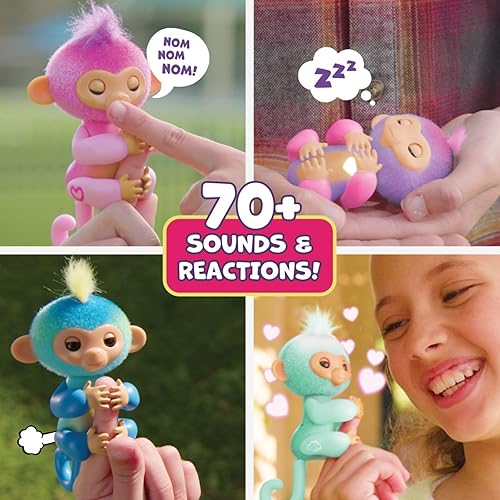 Fingerlings 2023 New Interactive Baby Monkey Reacts to Touch – 70+