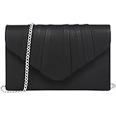 Dasein Women's Evening Bag Pleated Envelope Clutch Handbag Wedding Party Bridal Purse