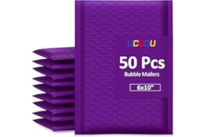 UCGOU Bubble Mailers 6x10 Inch Purple 50 Pack Poly Padded Envelopes Small Business Mailing Packages Opaque Self Seal Adhesive Waterproof Boutique Shipping Bags for Jewelry Makeup Supplies #0