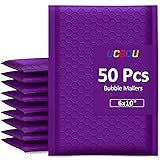 UCGOU Bubble Mailers 6x10 Inch Purple 50 Pack Poly