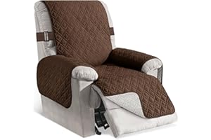 ROSE HOME FASHION RHF Recliner Cover Anti-Slip Recliner Chair Covers Leather Recliner Cover Oversized Recliner Covers for Large Recliner Furniture Protector Recliner Slipcovers (Recliner Oversized: Chocolate)