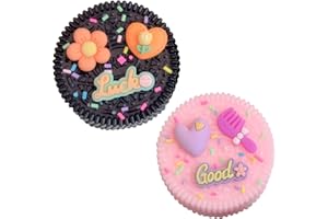 2 Pack Taba Squishy Toys, Gift for Children Stress Relief Squeeze Cookies Toys for Stress Relief (2 Colors)