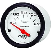 Auto Meter Phantom Electric Water Temp Gauge | 5737 Series With Sender & Adapters