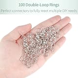 Uniclife 100 Pack 10mm Mini Split Jump Rings Double Loop for Jewelry DIY view 3