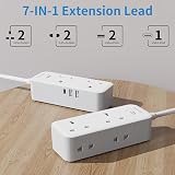 Mscien 3m Extension Lead with 3 USB Slots UK Shaver Plug Adaptor 13A Fuse view 2