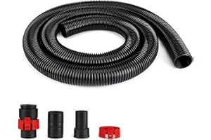 Shop-Vac 8 FT X 1-7/8" Universal Hose, Replacement Hose Compatible with Rigid, Dewalt, Husky, Craftsman, Bauer, Masterforce Vacuum Cleaners