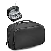 Large Hanging Travel Toiletry Bag for Men Women, Water-resistant Dopp Kit | 6L Large Capacity Wide Open Cosmetic Makeup Bag Bathroom Shower Bags for Toiletries, Grooming, Shaving Organizer Bag
