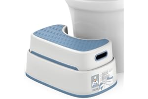 MR.SIGA Toilet Stool Squat Adult, Bathroom Stool Heavy Duty, Anti Slip Toilet Step for Bathroom, Toddler Step Stool for Kids,