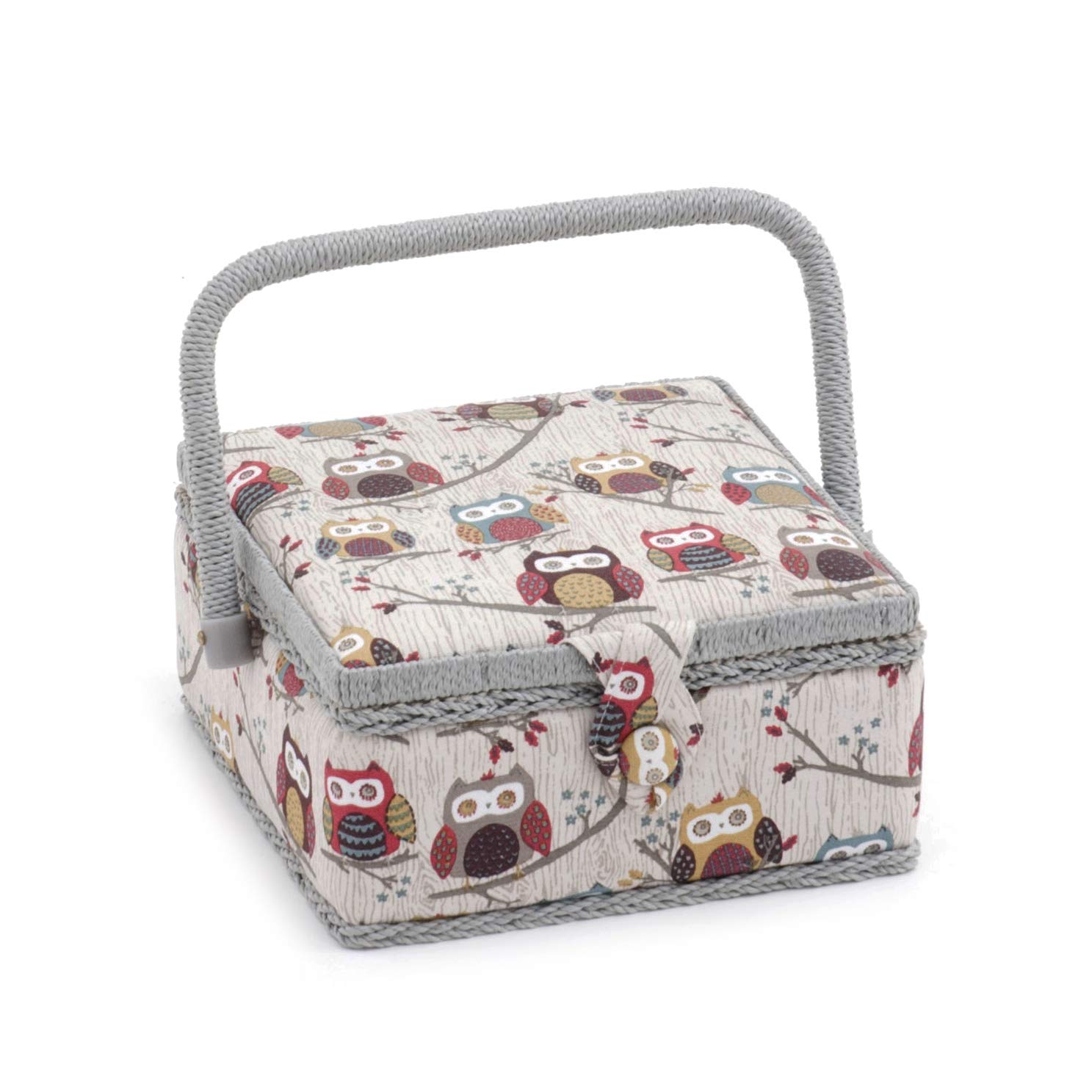 Hobby Gift Small Sewing Storage Box, Hoot, 20 x 20 x 11cm