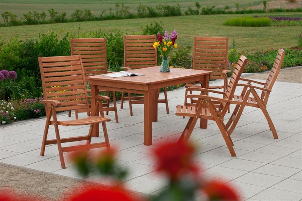 Merxx Gartenmöbel-Set La Plata 7-teilig, Ausziehtisch 150 (185/220) x