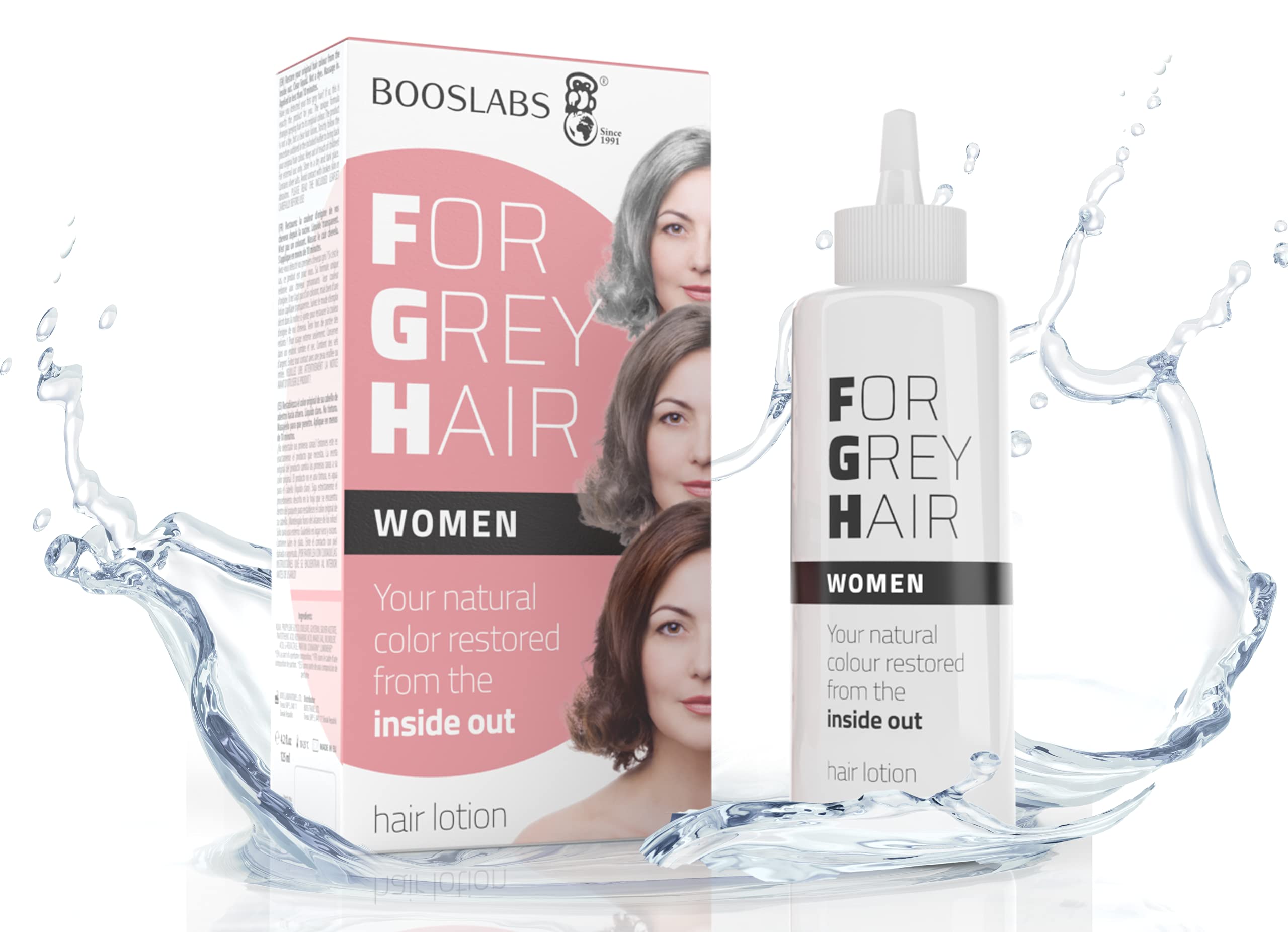 BOOS LABS For Grey Hair for Women Against Grey Hair, Healthy Alternative to Hair Dye, Hair Root Touch Up, Enzymatic Hair Product