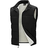 33,000ft Men's Winter Puffer Vest Outerwear Fleece Lined Warm Casual Outdoor Insulated Quilted Sleeveless Jacket