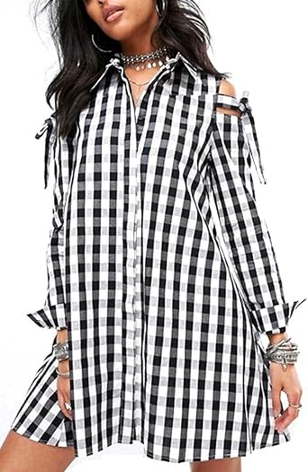 one piece dress checks