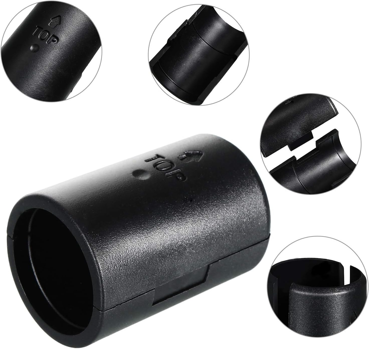 Wire Shelving Shelf Lock Clips, Spare Clip Pack for Racks 8 Clips/Pack (Diameter 1 inch(4 Packs)), Black - Image 3