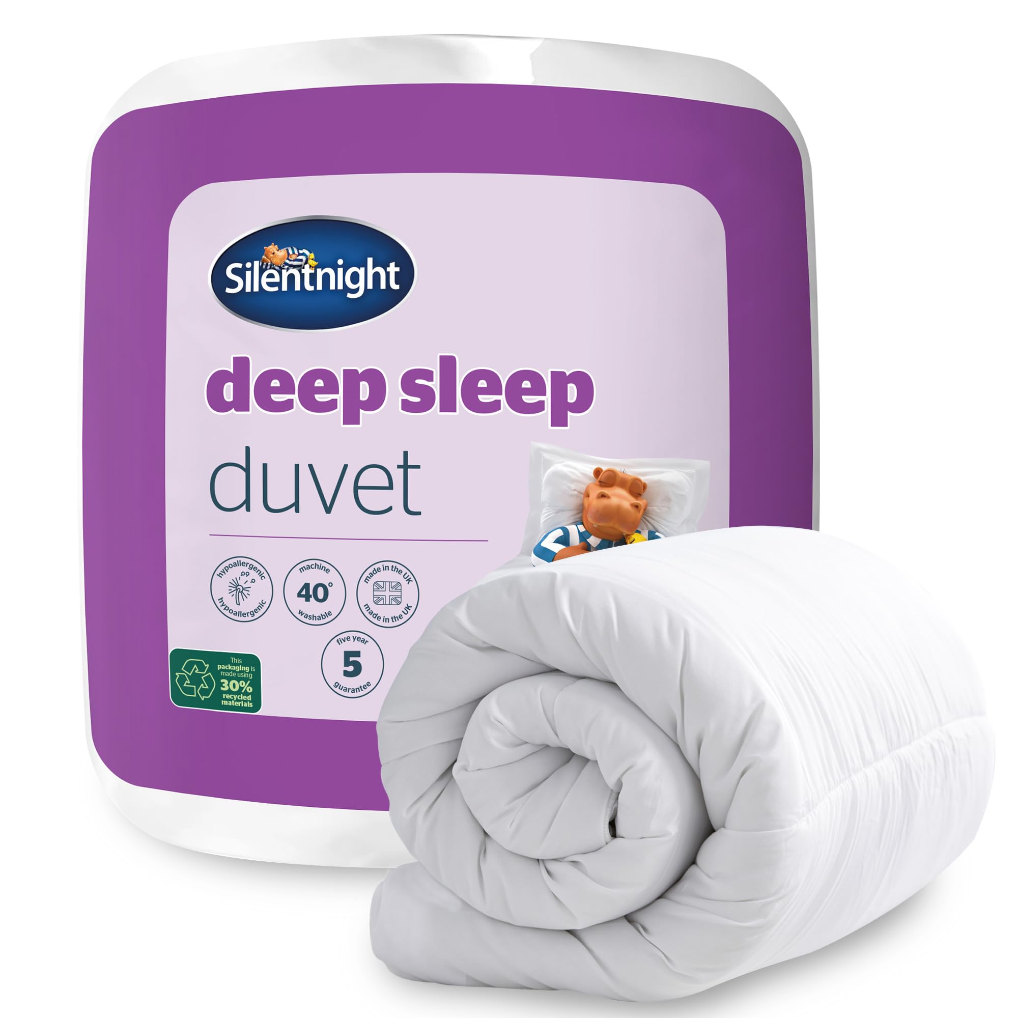 Silentnight Deep Sleep 10.5 Tog Duvet - All Year Round Soft Comfy Quilt - Sink In Luxury Filled for Endless Comfort - Ideal for Autumn Winter Spring & Summer - Hypoallergenic - Machine Washable, King