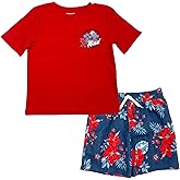 OSHKOSH B'GOSH Toddlers and Baby Boys' Swimsuit Trunk and Rashguard Set