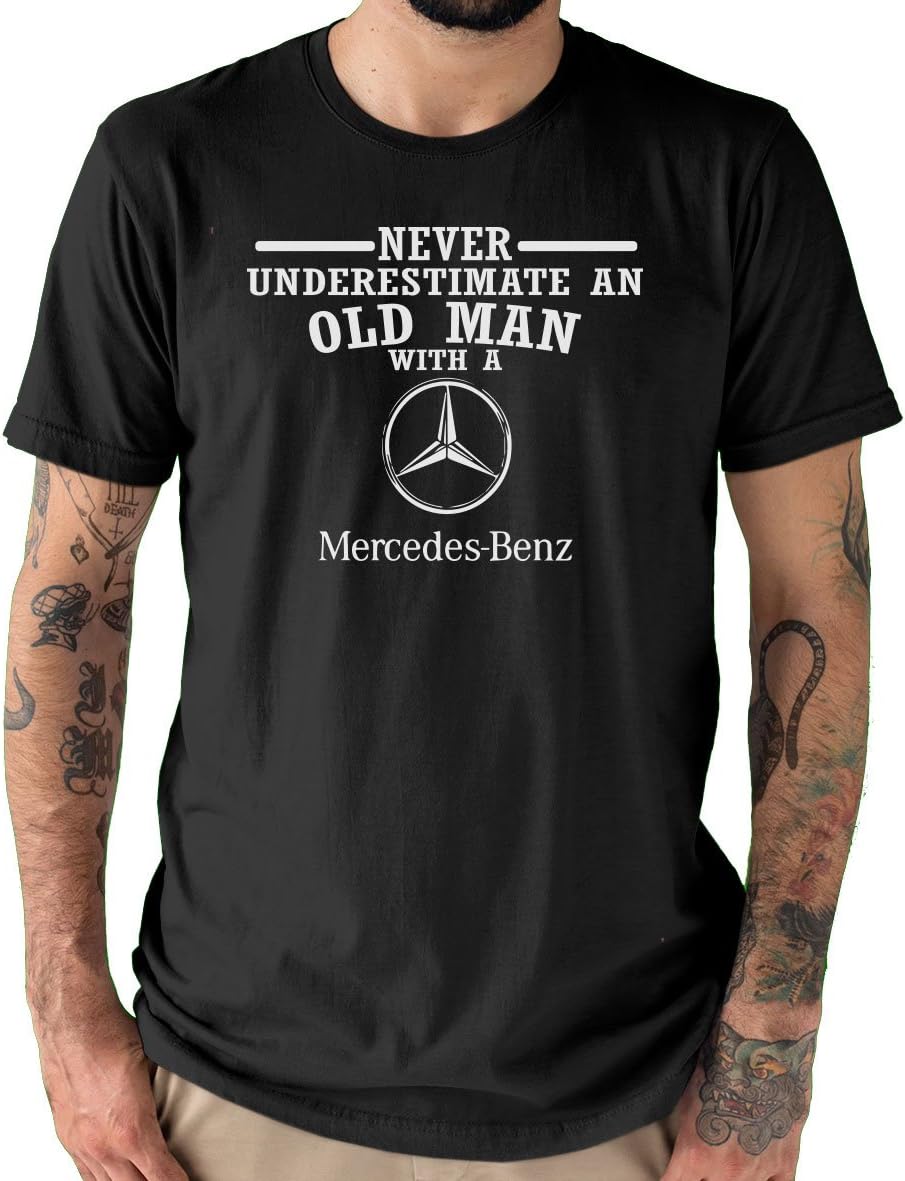 Webbs Never Underestimate an Old Man with A Mercedes Men's Funny T-Shirts
