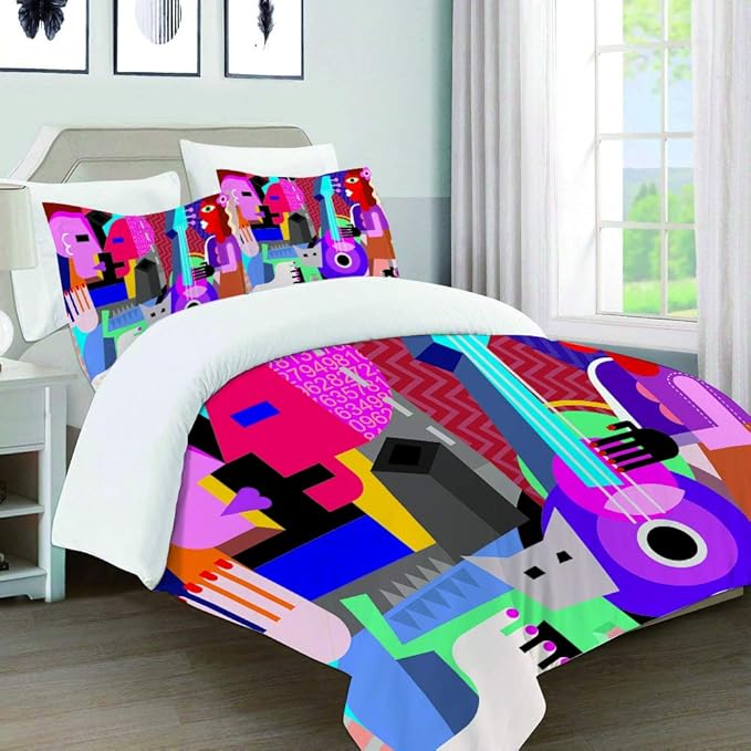 Marteylink Duvet Cover SetBedding,Picasso The Dancing Couple and Woman