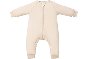 TOTBASIC Baby Sleep Sacks with Feet, 1.0 TOG Long Sleeve Wearable Blanket for 0–6M Infants & 2T–4T Toddlers, Soft and Cozy