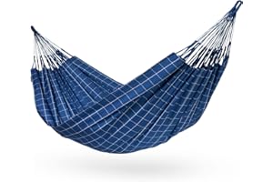 La Siesta® Large Double Brisa Classic Hammock, Outdoor Indoor Hammock Swing - Handmade Weather & Tear Resistant Patio Backyard Bedroom Hammock, Marine