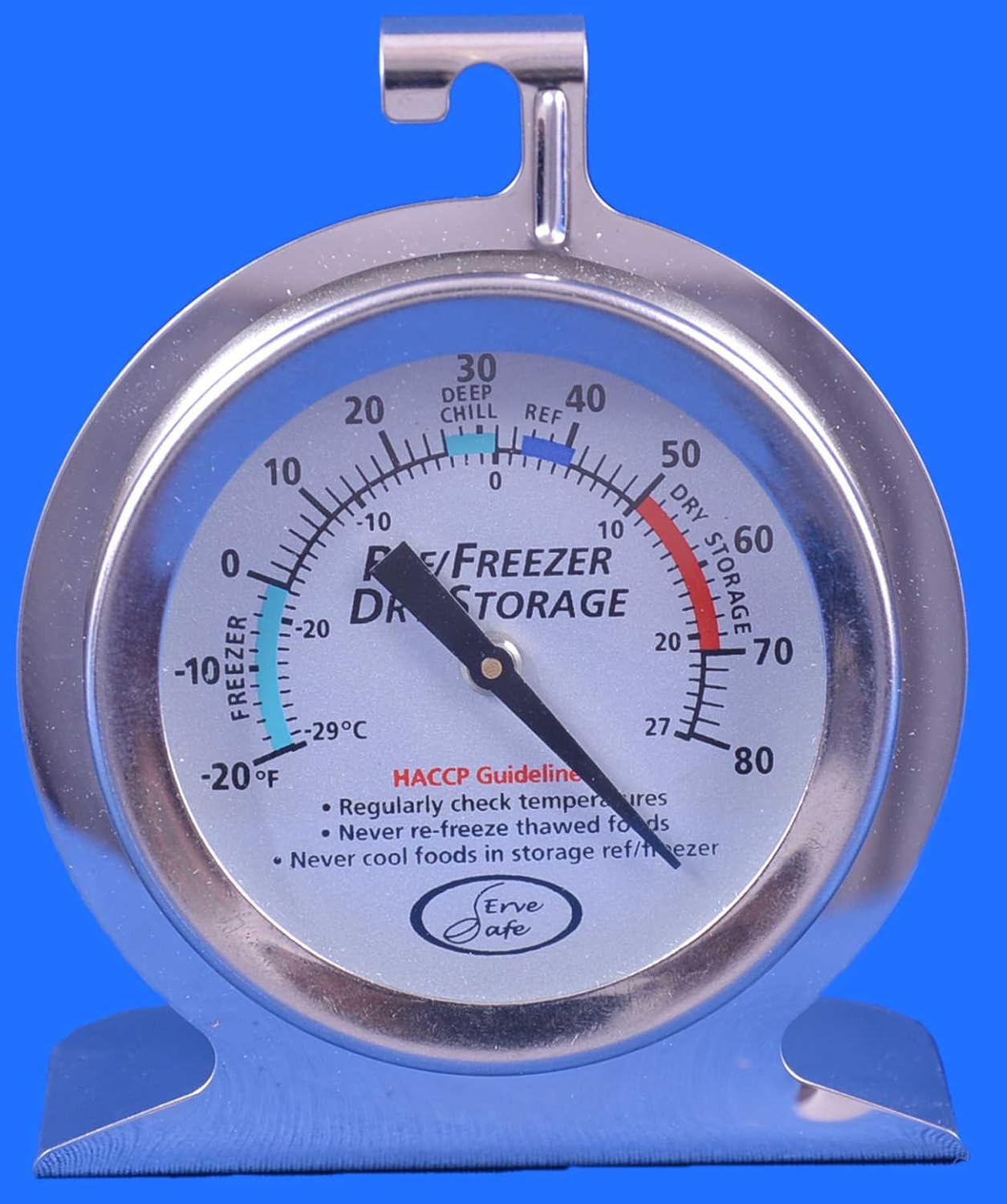 Servesafe Stainless Steel Fridge Thermometer Dial, 50mm Amazon.in