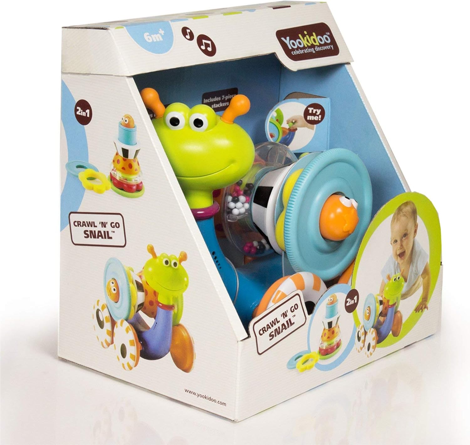 yookidoo crawl n go snail