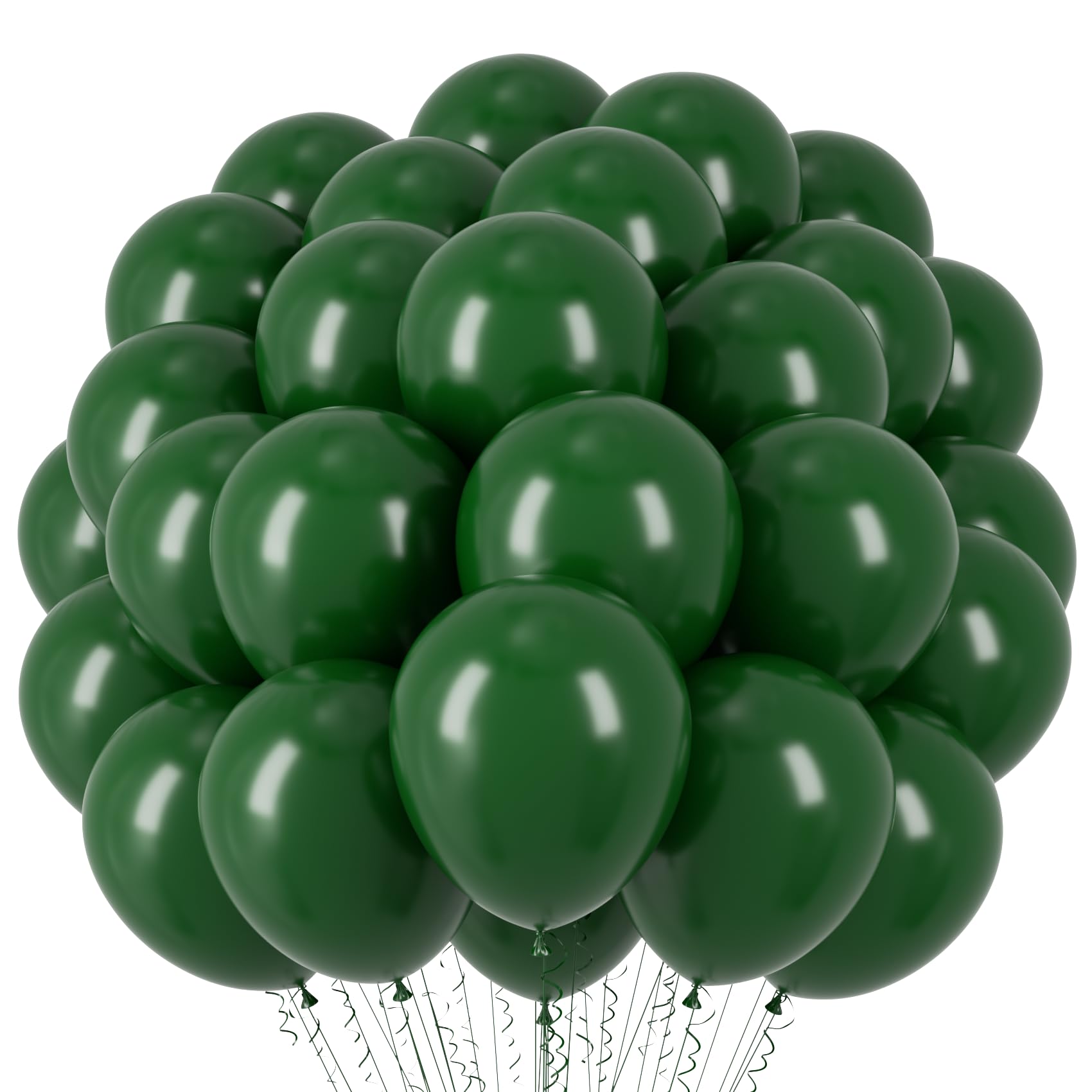 Photo 1 of Voircoloria Dark Green Balloons, 66pack 12inch Green Latex Party Balloons for Birthday, Graduation, St. Patrick's Day, Christmas, Baby Shower, Dinosaur Party, Anniversary Party Decorations