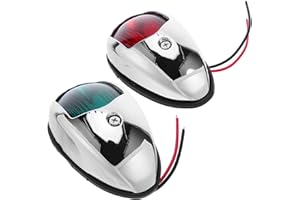 DIYEAH Marine Bow Lights 2Pcs 12V LED Side Signal and Running Lights for Small Boats and Pontoon Boating