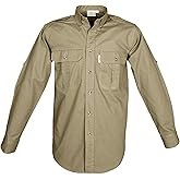 Tag Safari Trail Shirt for Men Long Sleeve, 100% Cotton Shirt for Hunters, Explorers, Photographers and Journalists
