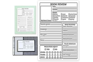 CONCHLERY Book Journaling Clear Stamps Book Review Notepad Silicone Stamp Seal Transparent Stamps for DIY Scrapbooking and Ca