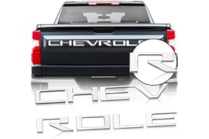 NOUHGGH Tailgate Inserts Letters Compatible for 2019-2021 2022 2023 Sild- 1500 2500 HD Accessories, 3D Raised &Strong Adhesive Decals Letters Emblems (Chrome Silver)