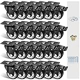 3" Caster Wheels Set of 24, Heavy Duty Casters with