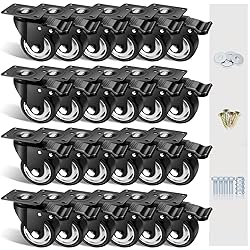 3" Caster Wheels Set of 24, Heavy Duty Casters with