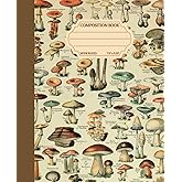 Mushroom Composition Notebook Wide Rule, Mushrooms: Writing Book, 7.5 x 9.25 Inches, 100 Pages