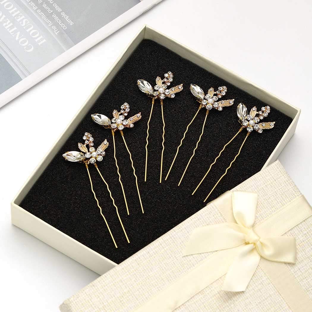 Amazon Com Catery Flower Bride Wedding Hair Pins Clip Set