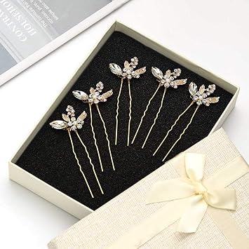 Amazon Com Catery Flower Bride Wedding Hair Pins Clip Set