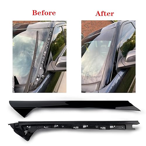 1Pc Windshield Outer Trim Pillar Molding 4 Door Compatible - View #9