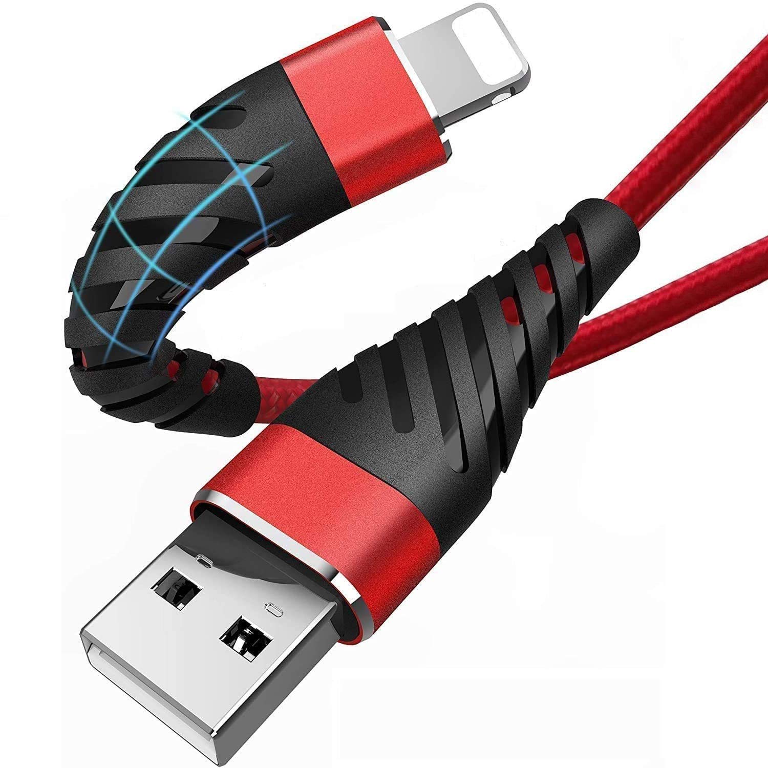 Photo 1 of [Apple MFi Certified] iPhone Charger 6ft, Lightning Cable 6 Foot,2 Pack Long Durable Braided,6 feet Nylon Metal Connector Phone Charging Cord Compatible with iPhone X/XS Max/XR/8 Plus/7/6/5/SE, iPad