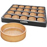 Cambie Sweet Round Medium Tart Shells, 2.17" in Diameter, French Style Tart Shells with White Chocolate Coating (Pack of 40)