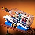 NXIOASN Bottle Micro Building Blocks Set,Ocean World in a Bottle,Snap Together Model Ship, Mini Bricks Boat Model Battleship Toy Kit for Adults Kids Teens(1168pcs)