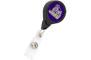 Desert Cactus James Madison University Retractable Badge Holder Dukes JMU ID Reel with Ticket Clip for Lanyard, Work, School & Office Access