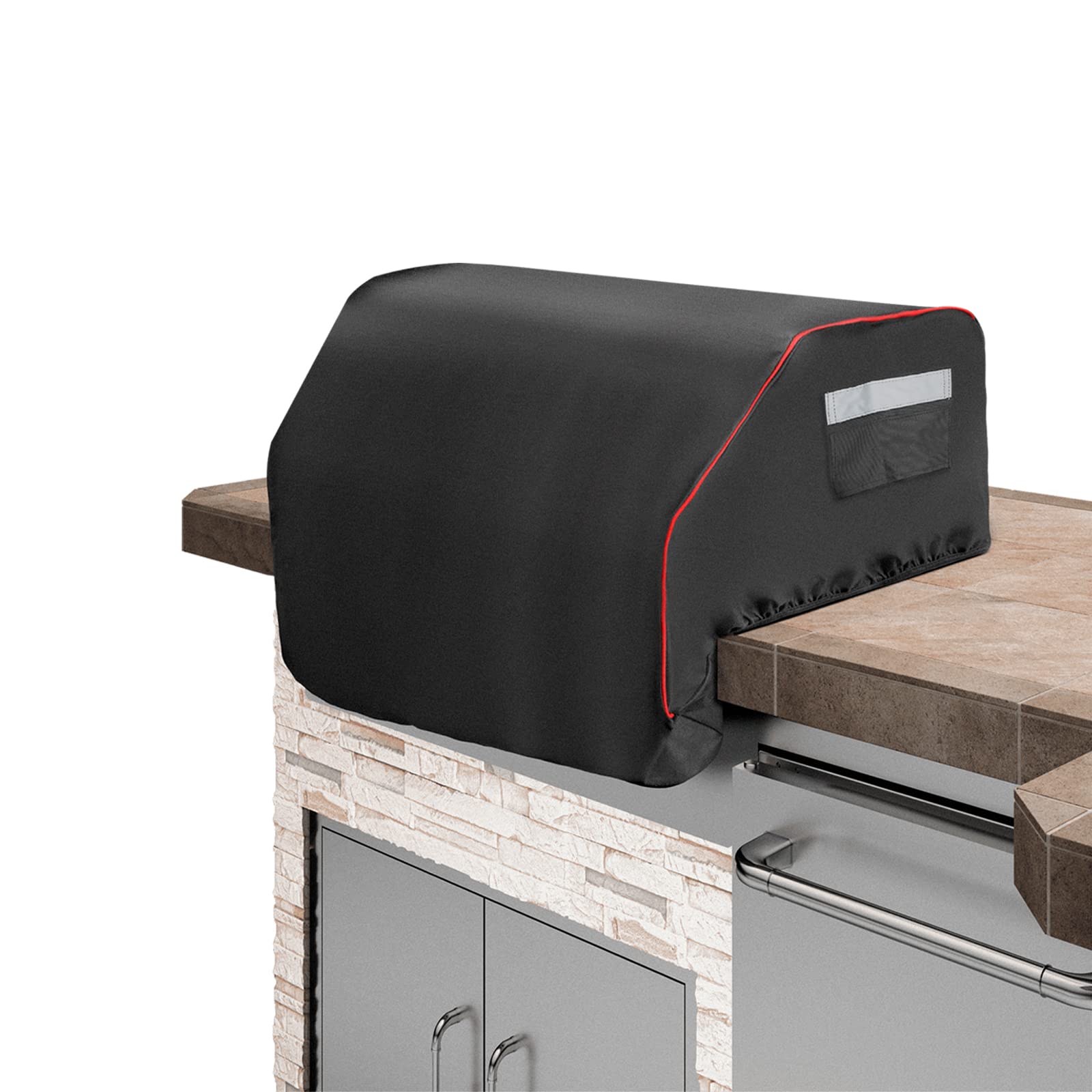 Photo 1 of 32 Inch Built–in Grill Cover for Bull 45005, Built in Gas Grills 32 inch BBQ Grill Top Cover for Bull Lonestar 4 Burner Bull Built in Bill Outlaw, Outdoor 87048 Smoker Waterproof Cover with Handle