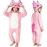 PinkSheep Kids Animal Onesie Pajamas,Cute Girls Flannel Sleepwear,Hooded Stitch Homewear Cosplay Costume