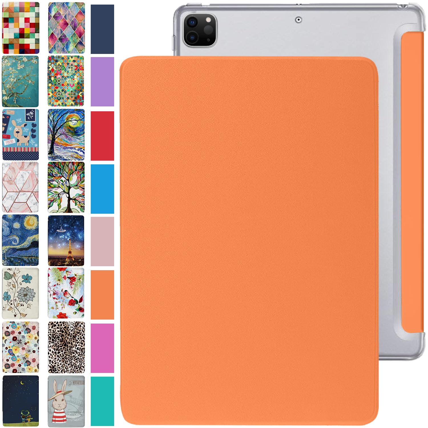 DuraSafe Cases for iPad Pro 12.9 inch 6 5 4 Generation Case A2436 MHNF3B/A MHNG3B/A MNXR3B/A MNXT3B/A A2378 MHNF3B/A MHNG3B/A A2229 MY2H2B/A A2461 MHNH3B/A MHNJ3B/A MHNK3B/A - Orange